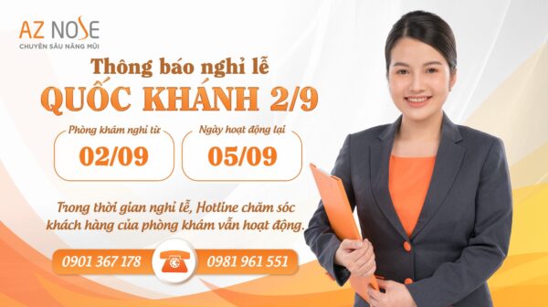 AZ NOSE THÔNG BÁO NGHỈ LỄ QUỐC KHÁNH 2/9